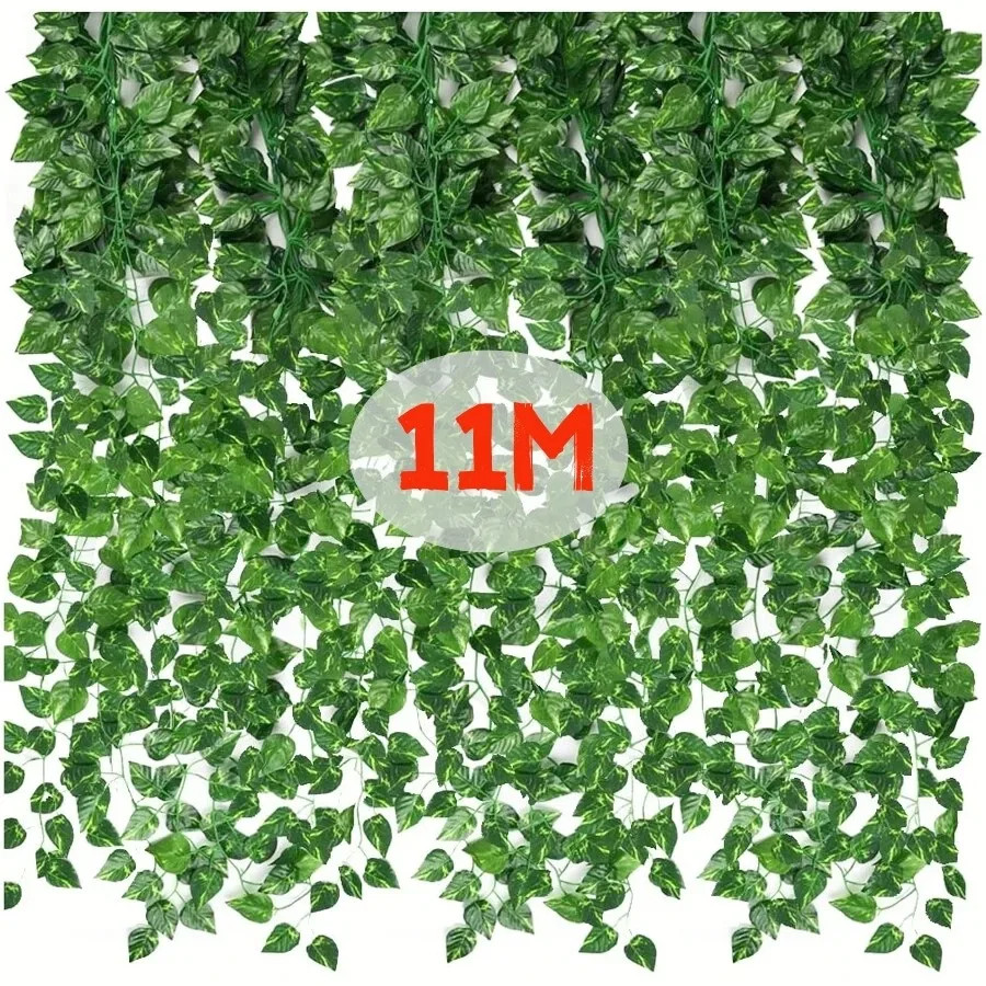 4/10M Artificial Plant Green Ivy Leaf Garland Fake Plant Creeper Hanging Vine Ou
