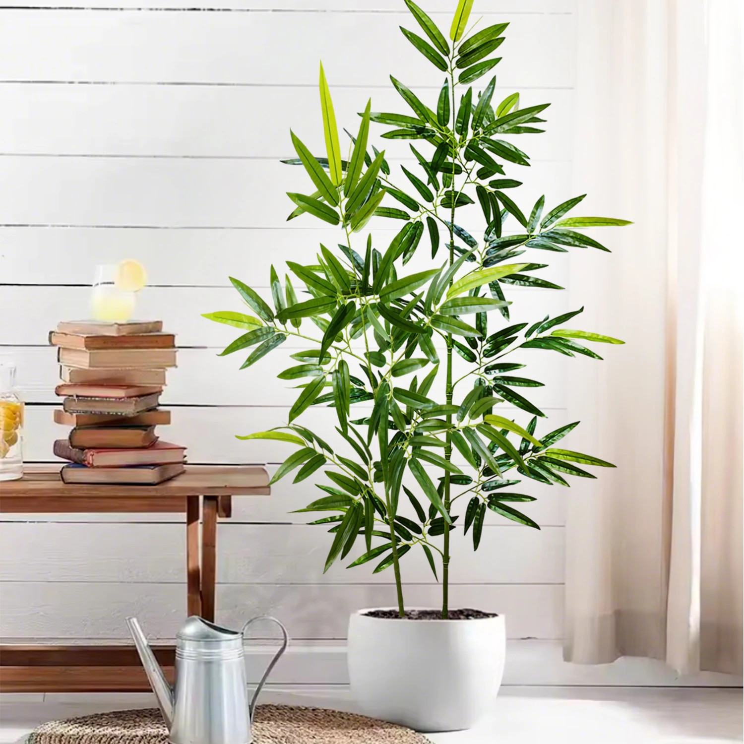 120-240cm Artificial Green Bamboo Leaves Fake Branch Plants Home Decoration HOT