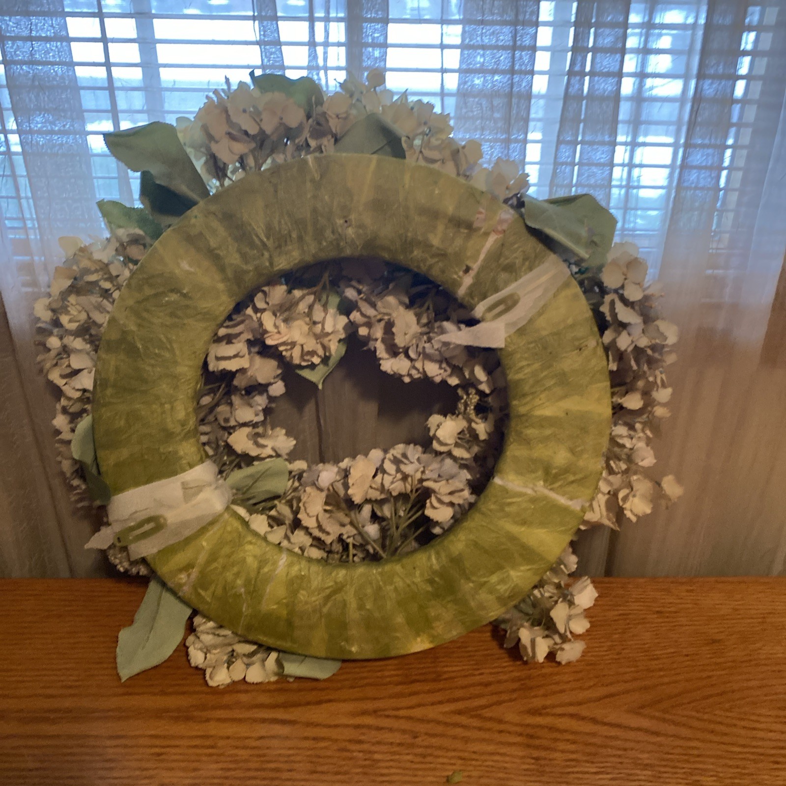 Hydrangea Wreath Artificial Wreaths 40cm Garland Rustic Large Spring Wreaths for