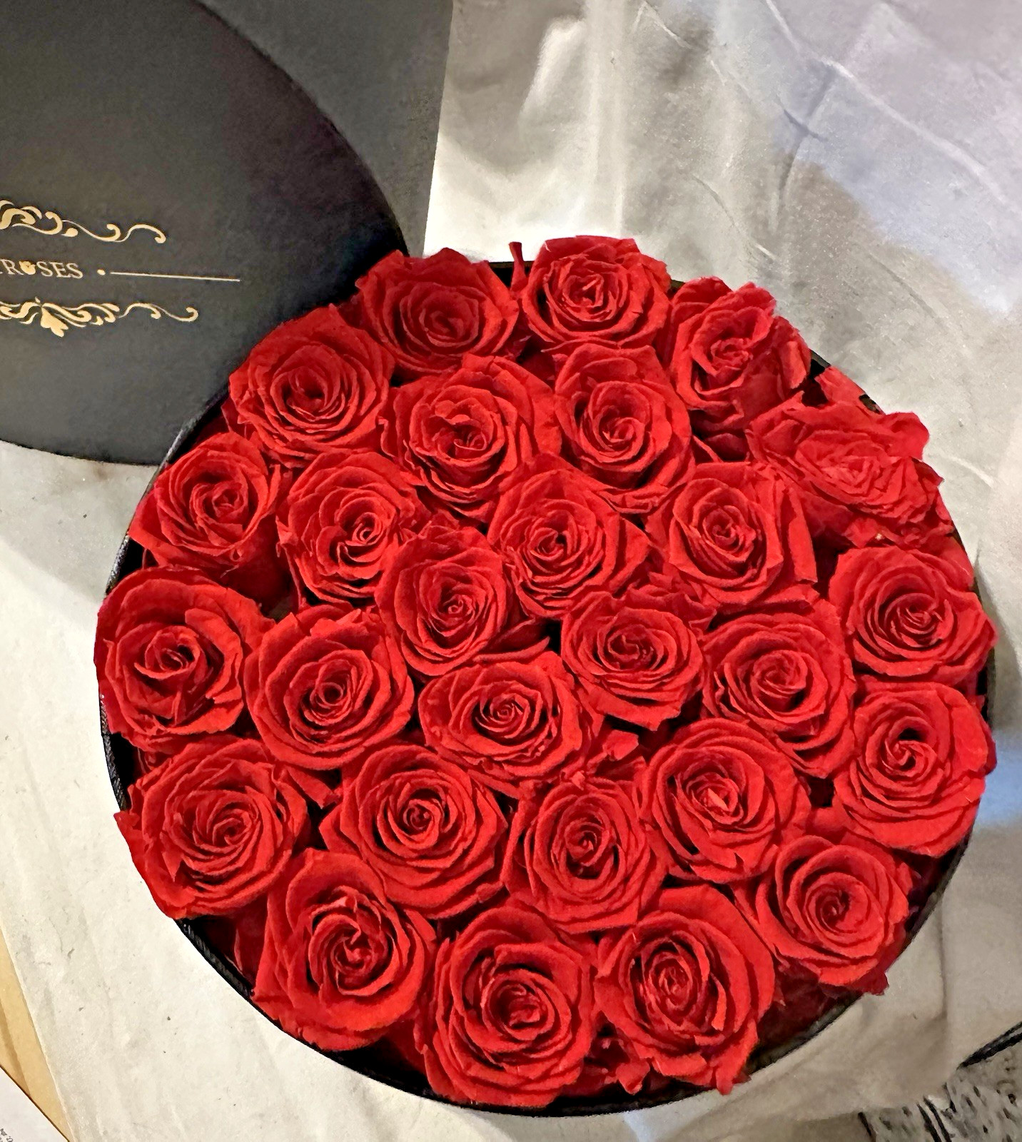 NATROSES Gifts for Her 27 Piece Forever Preserved Red Roses in a Box Flower