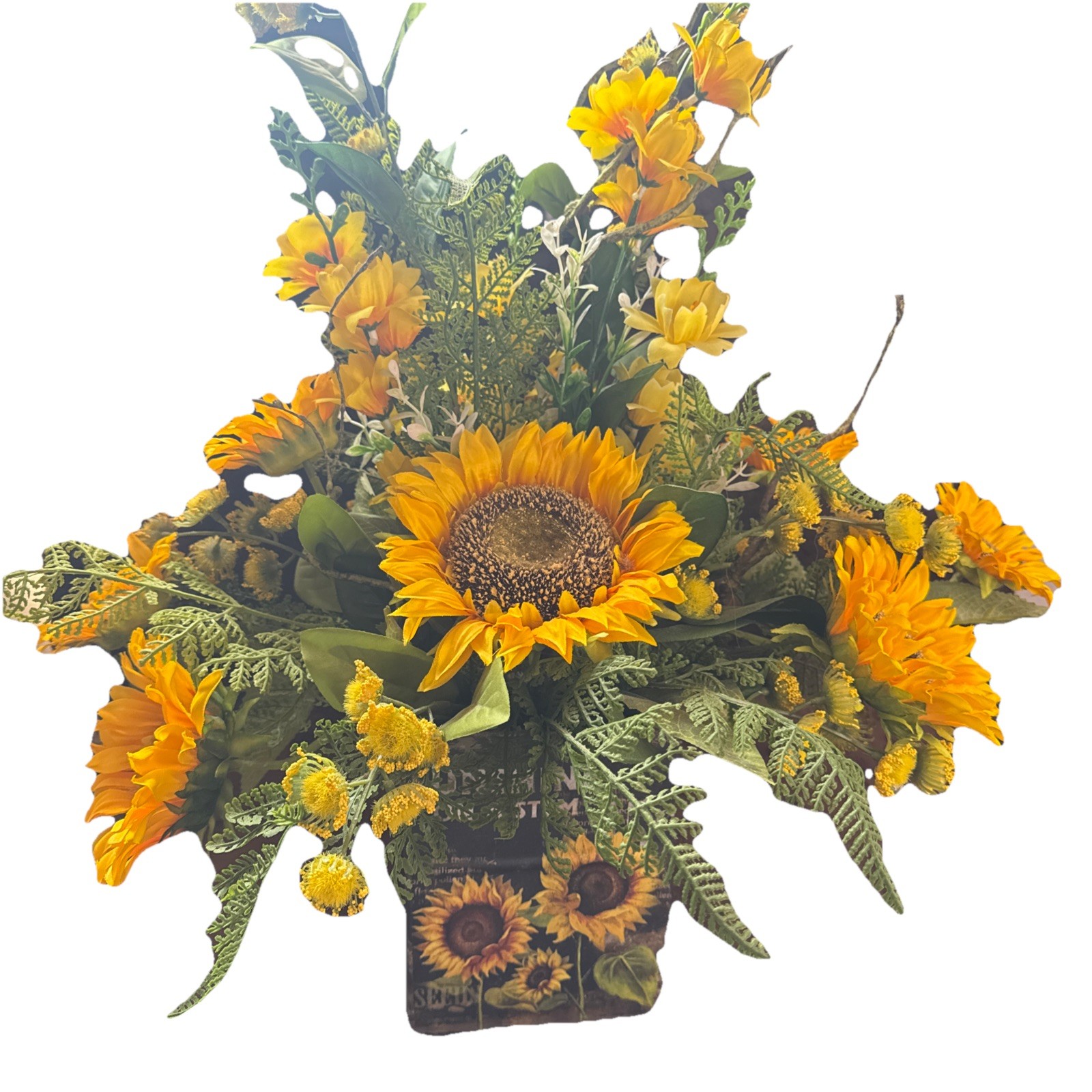 Sunshine On Stem Beautiful Sunflower Rustic Country Cottage Farmhouse DECOR21x18
