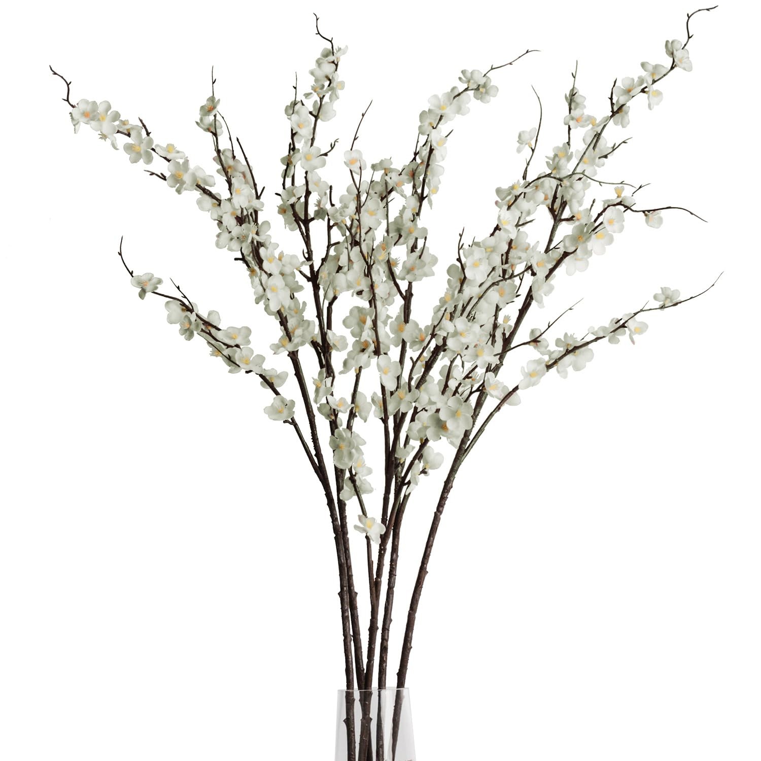 5Pcs Silk Cherry Blossom Branches 39” Artificial Flowers Faux Cherry Blossom…