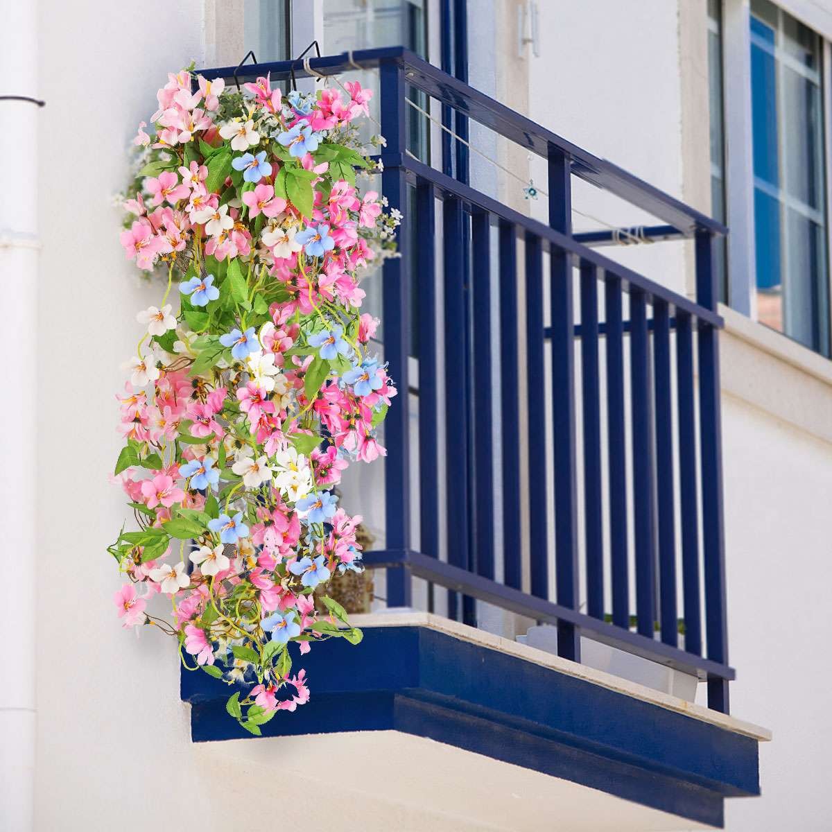 Artificial Fake Flowers Vine Garland Hanging Plants Home Wedding Xmas Wall Decor