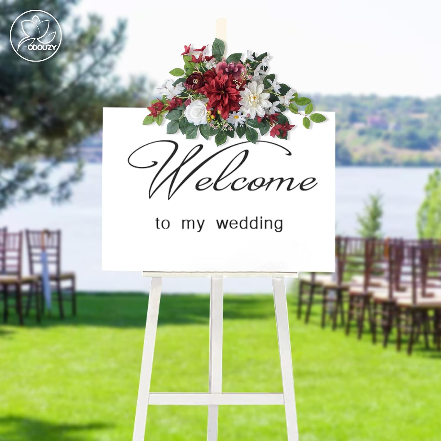 Wedding Arch Flowers Kit,Artificial Flower Arch Decor (Set of 3),2Pcs Artificial