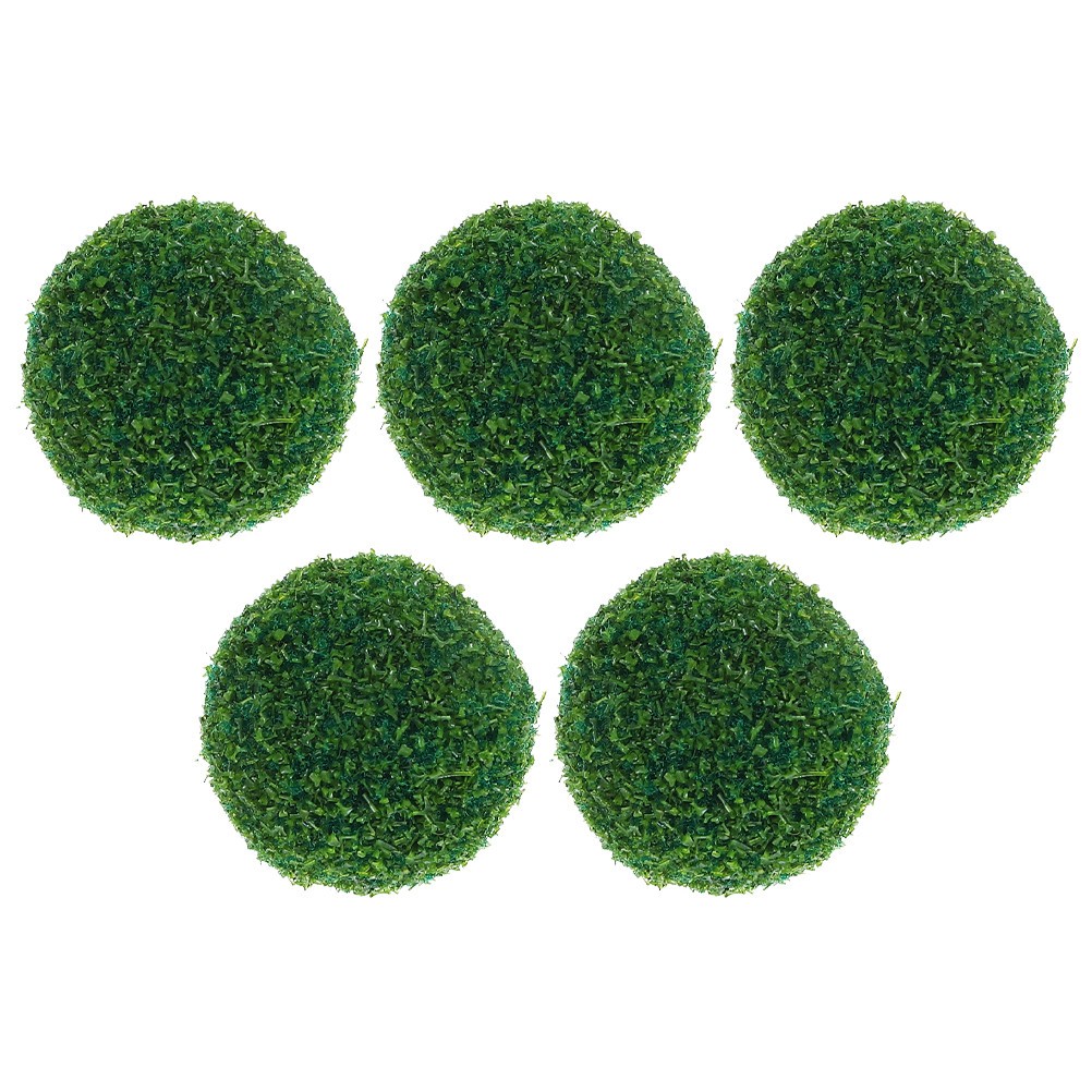 5 Pcs Artificial Green Topiary Faux Decorative Plant for Garden