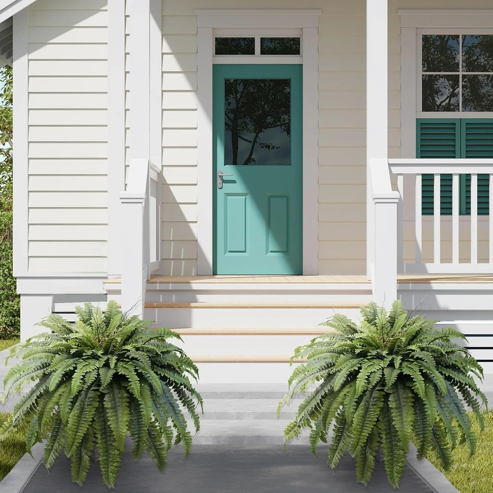 50″ Fake Ferns Artificial Plants Large, 98 Fronds Artificial Ferns for Outdoors