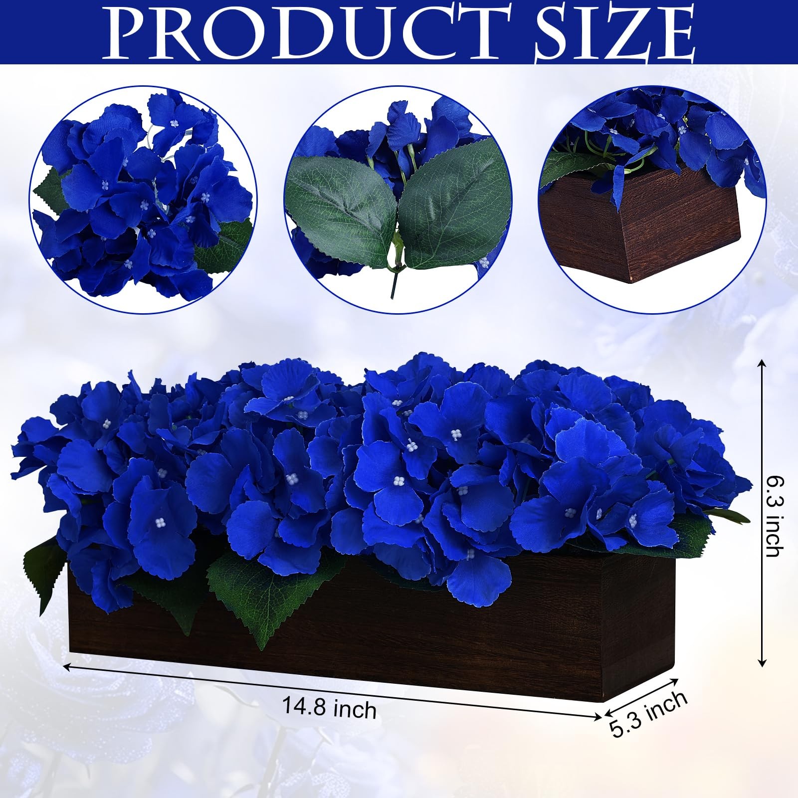 Scawim Flower Table Centerpiece, Artificial Hydrangea Centerpieces Fake Flowe…
