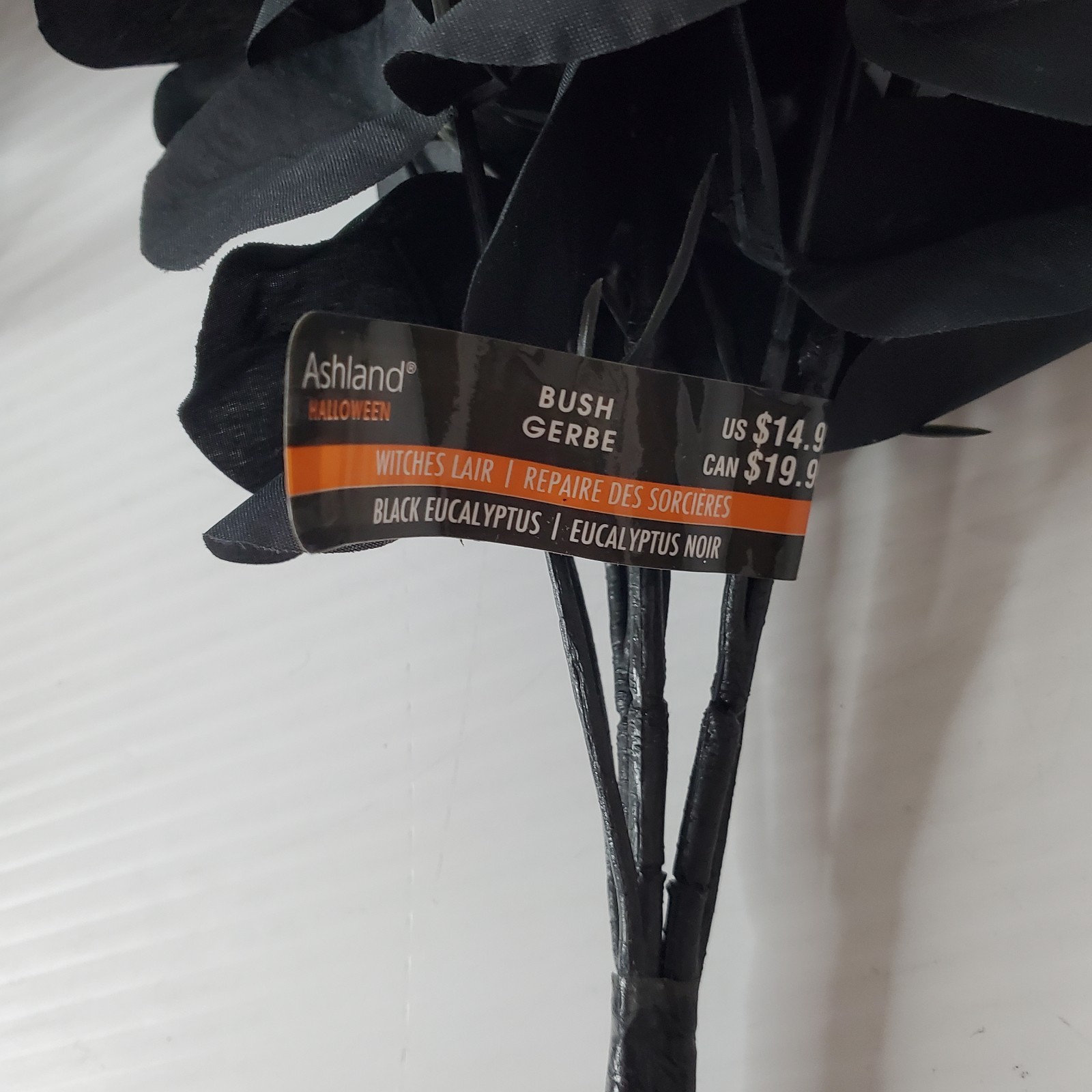 Ashland Halloween Gothic Black Eucalyptus Bush Lot Set Of 3 Witches Lair