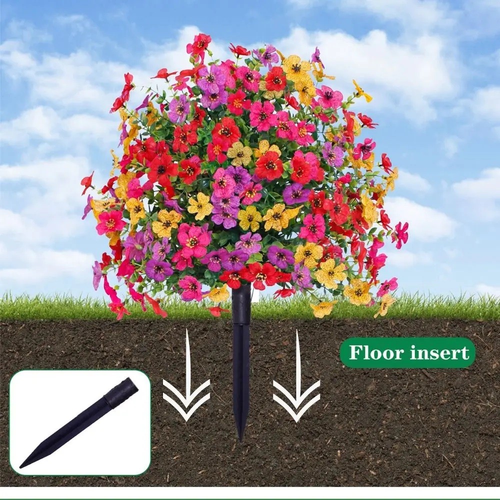Artificial Flowers for Outdoor Indoor Garden Home Decoration,Plastic Faux Flower