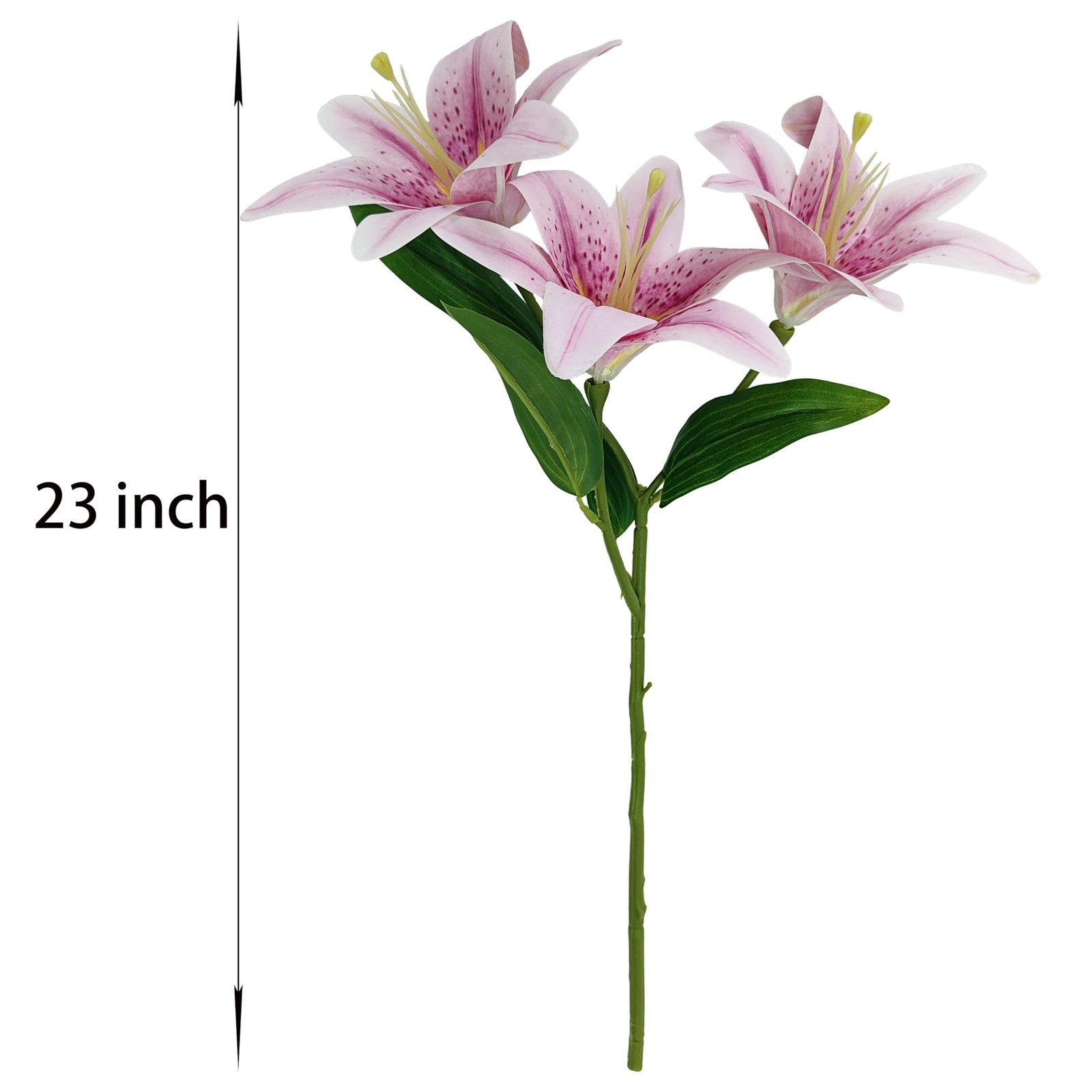 Light Purple Lillies Artificial Flowers, 6 Pcs Faux Lily Flowers,23 Inch Long…