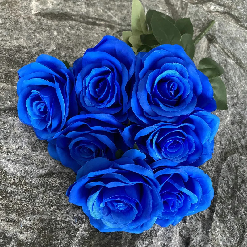 7 Heads Silk Rose Bouquet Artificial Flowers DIY Wedding Home Table Vase Decor