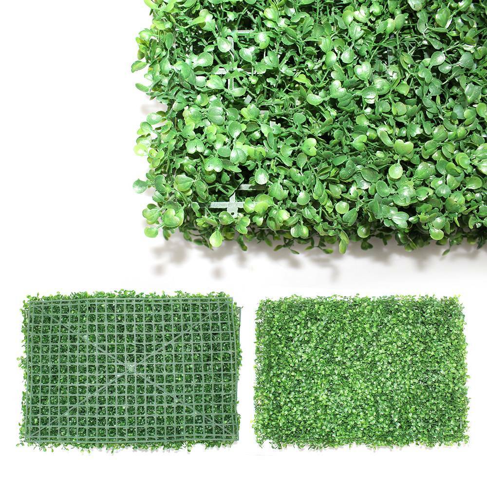 12Pcs 23.6×15.7″ Artificial Hedge Mat Fence Fake Plant Grass Wall Garden Panels