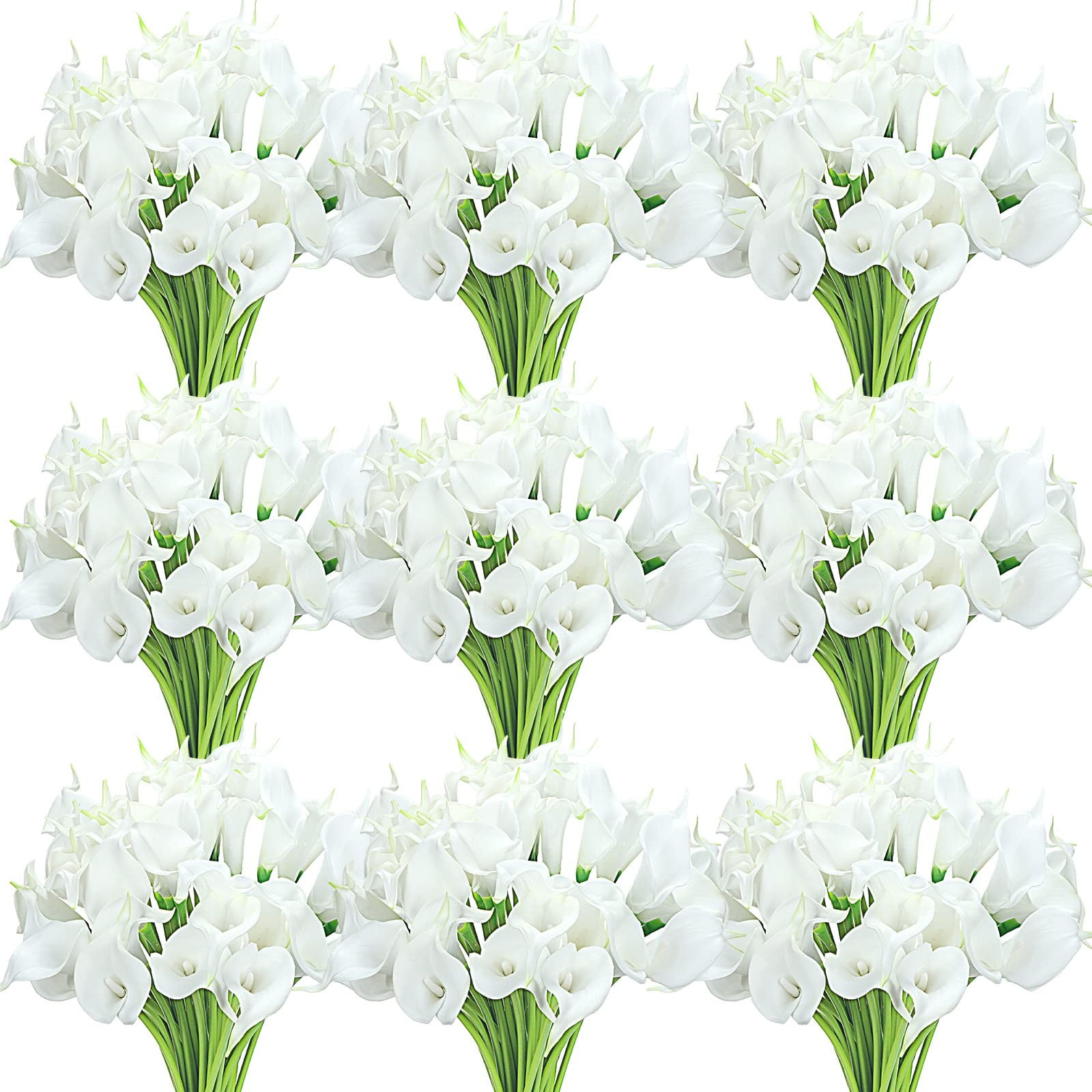 60 Pcs Artificial Calla Lily Flowers Bulk Realistic Silk Calla Lilies Bouquet…