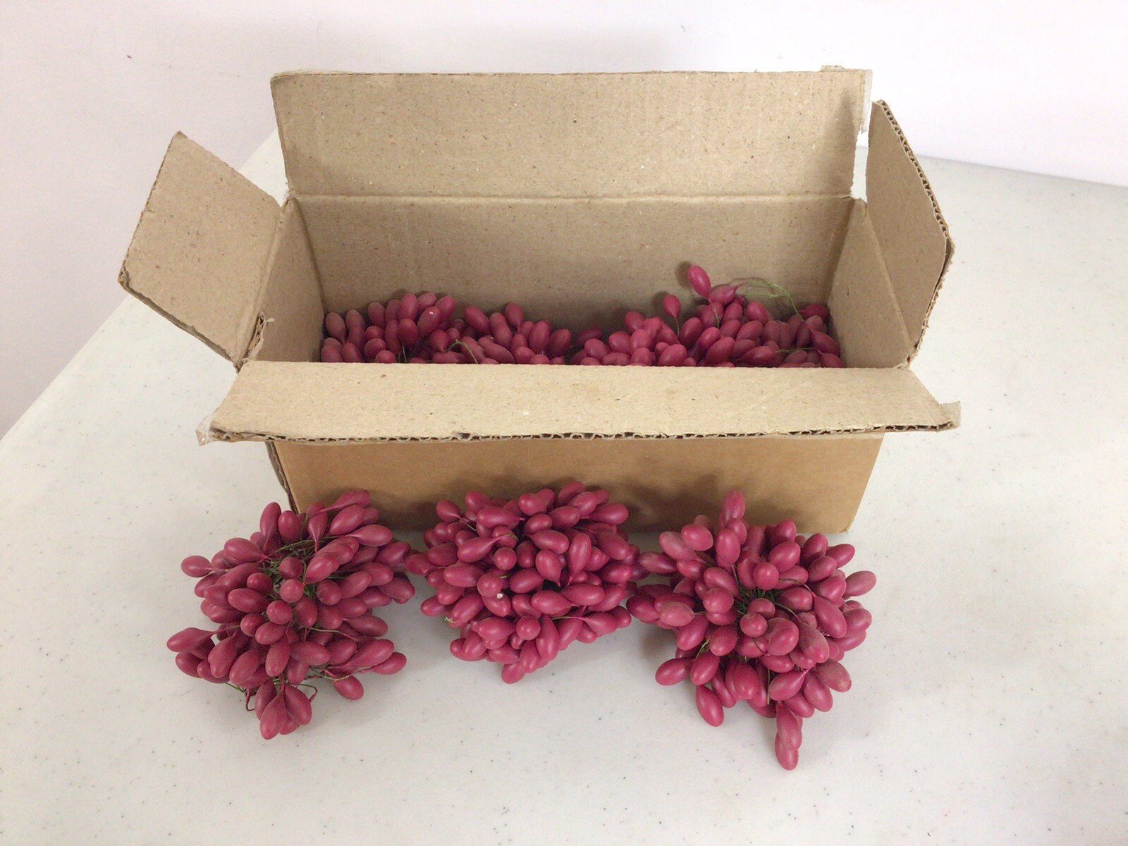 Red Berries Artificial Fake Fruits Christmas Craft Holly Berry Decor Lot