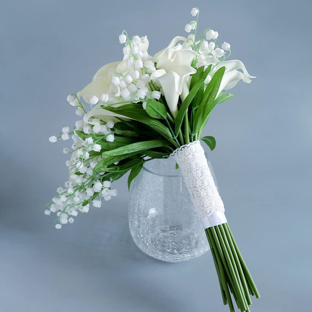 Wedding Bouquet – Bridal & Bridesmaid Artificial Calla Lily Bouquets, Water D…