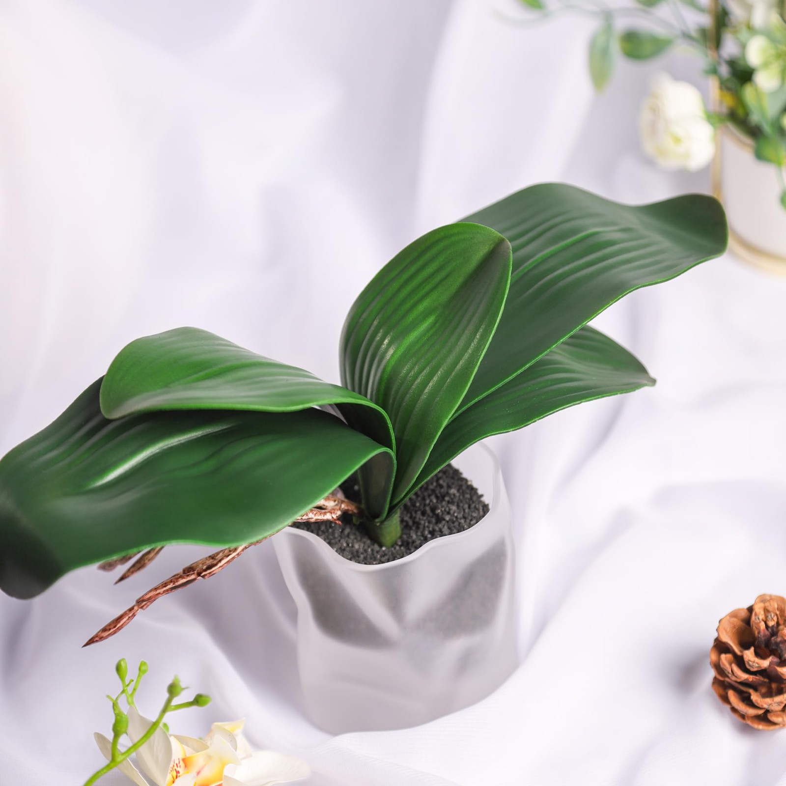 1 PC Phalaenopsis Orchid Leaves, Fake, Real Latex Touch, Plant, Arrangement