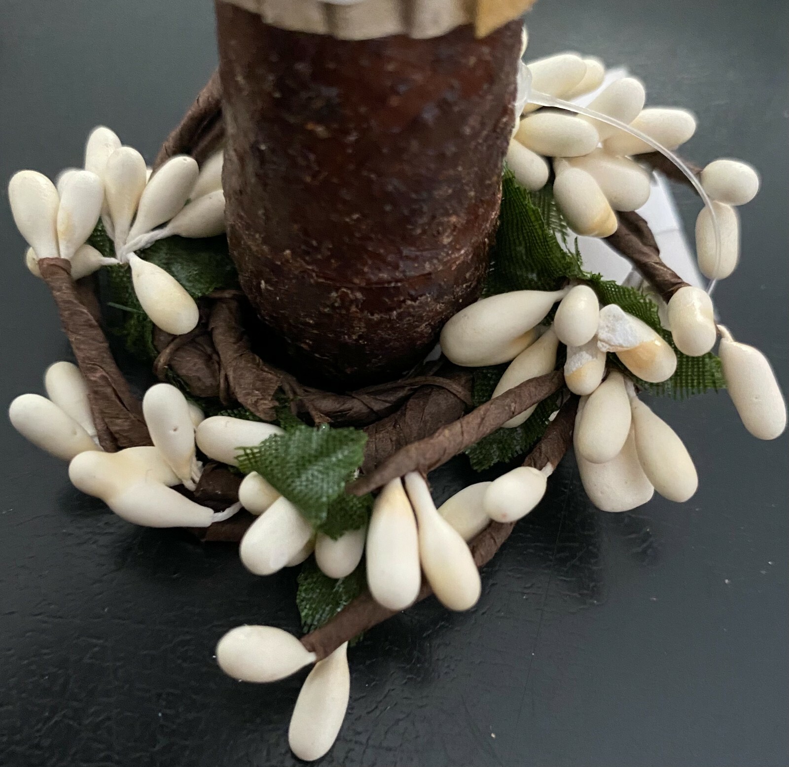 2 NEW CWI Ivory Pip Berry Candle rings -1″ opening