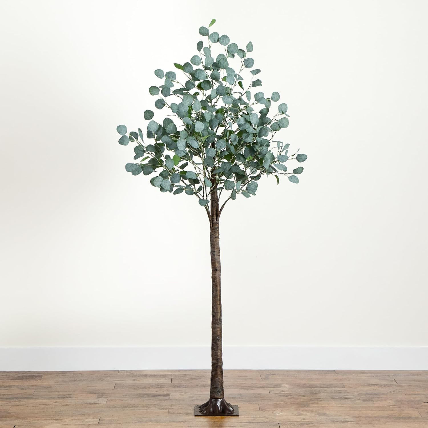 6FT Lighted Faux Eucalyptus Tree with 420 Warm White LED Lights for Home Décor