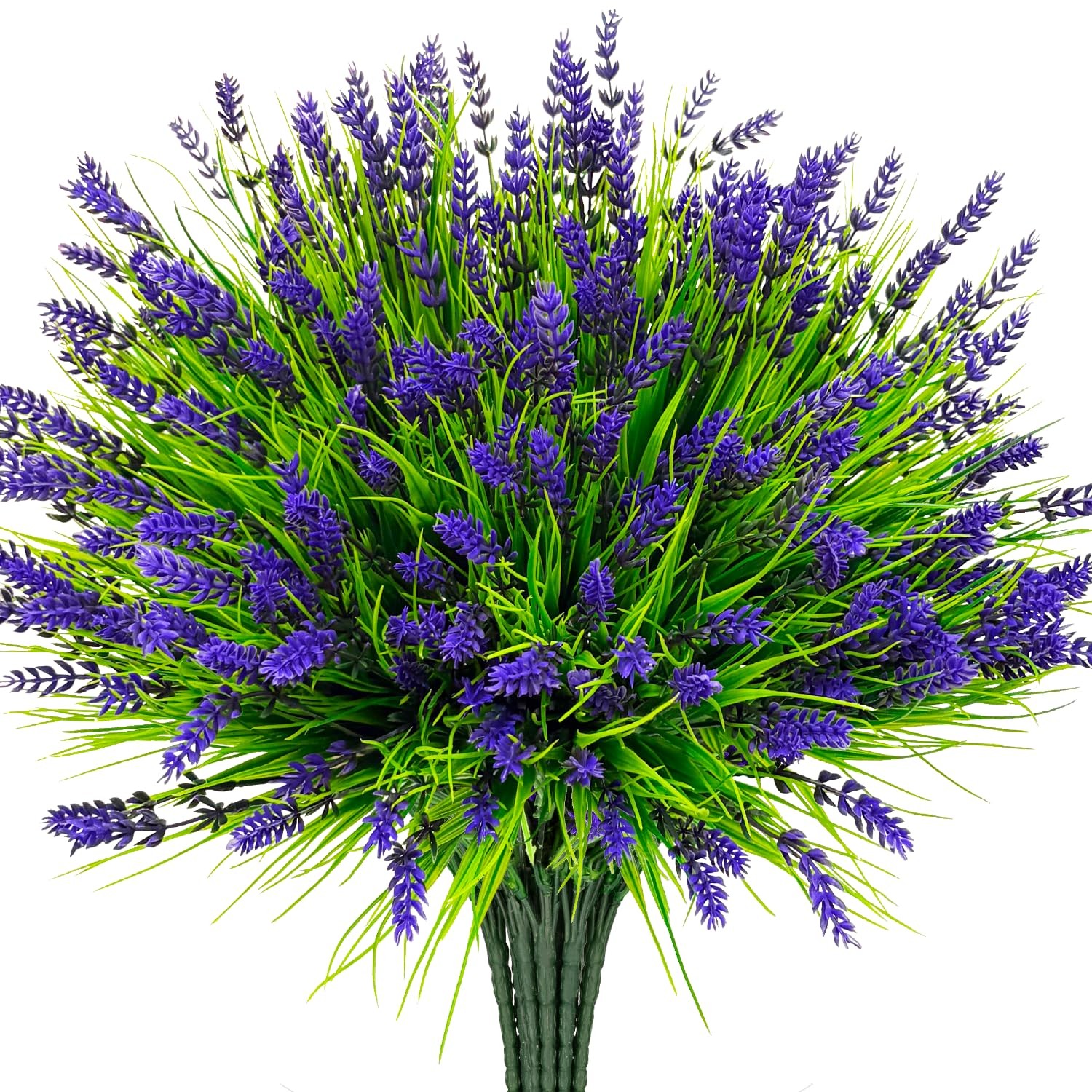 24 Bundles Artificial Plants Outdoor, Fake Lavender Flowers UV Resistant Faux…