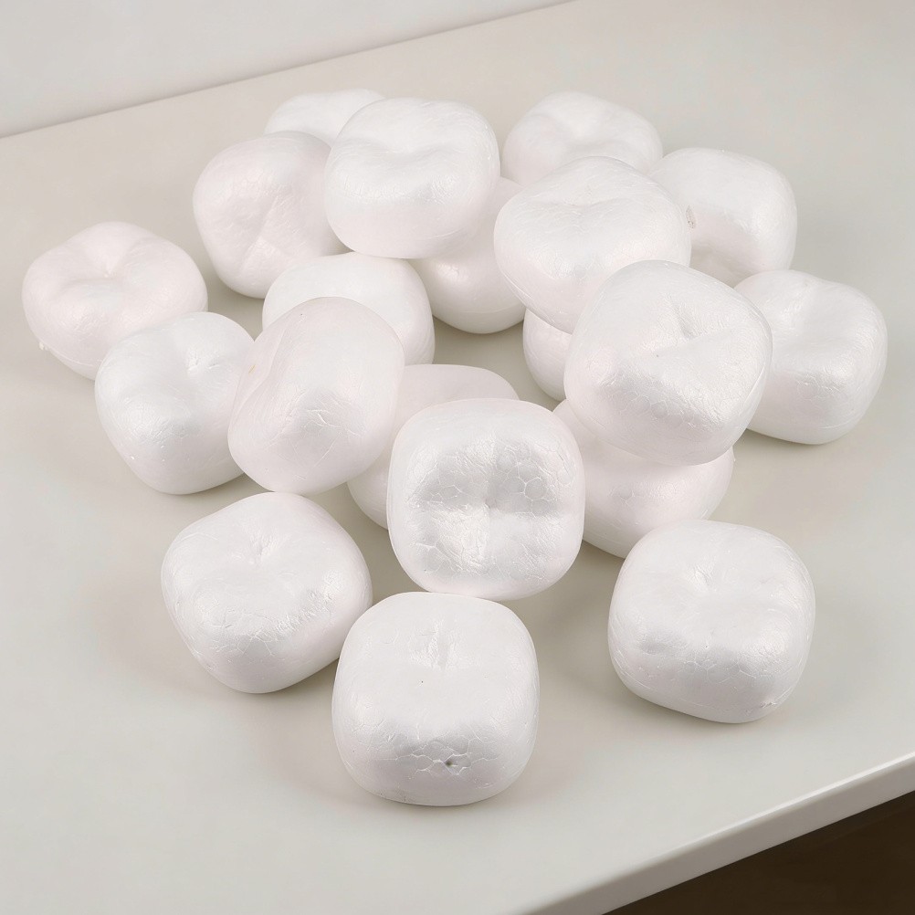20Pcs Small Durable Polystyrene Foam Balls for Faux Persimmon Table Decorations