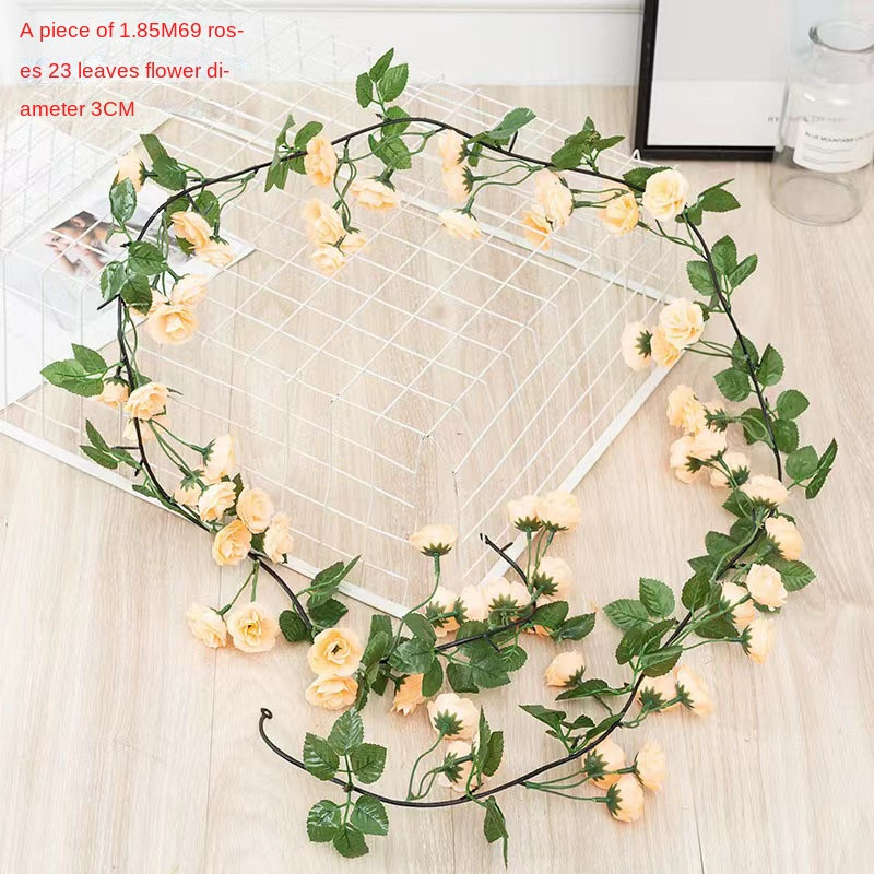 6Ft artificial flower vine wedding wreath with 69 rose vines, party decoration
