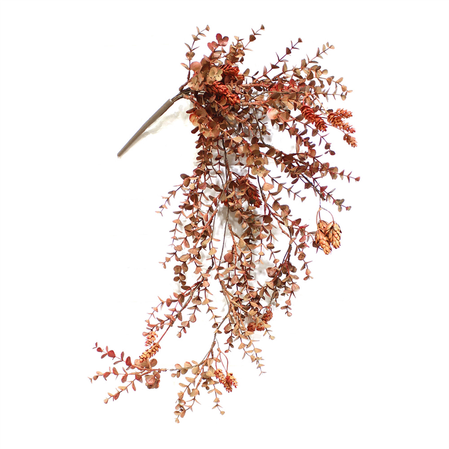Orange Eucalyptus and Hops Drip Garland 32″ Long Autumn Fall Floral Natural