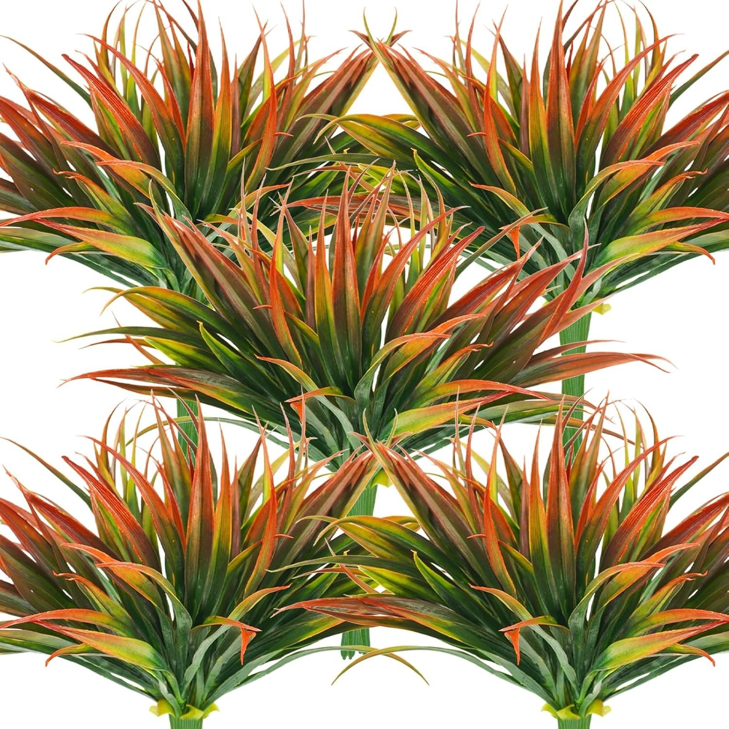 Plastic Fake Greenery Plants UV Resistant 32 Pcs
