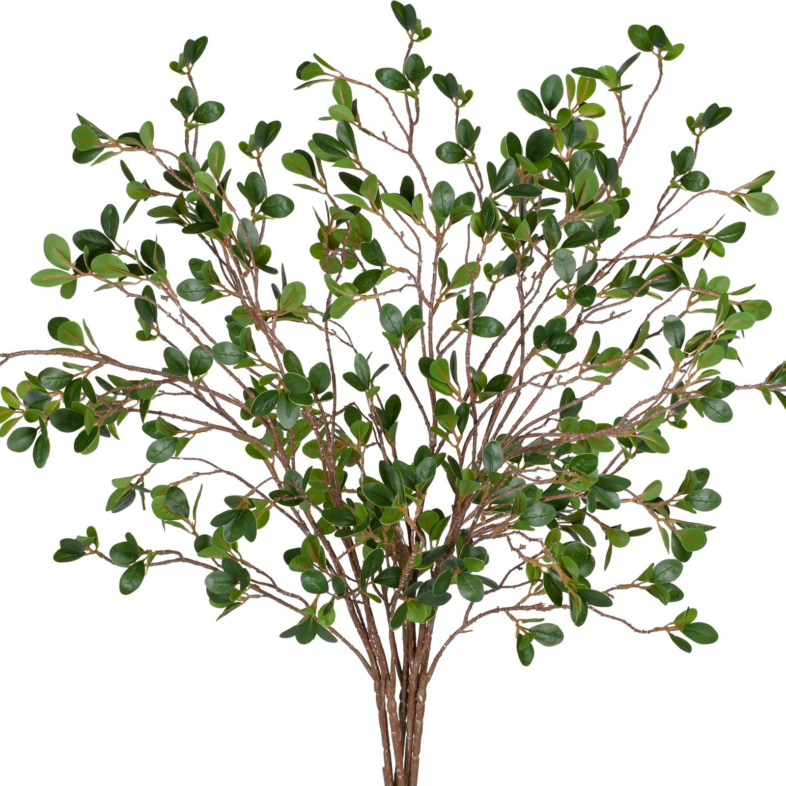 5Pcs 43.3Inch Artificial Ficus Stems, Fake Ficus Twig Plants Faux Green Leaf …