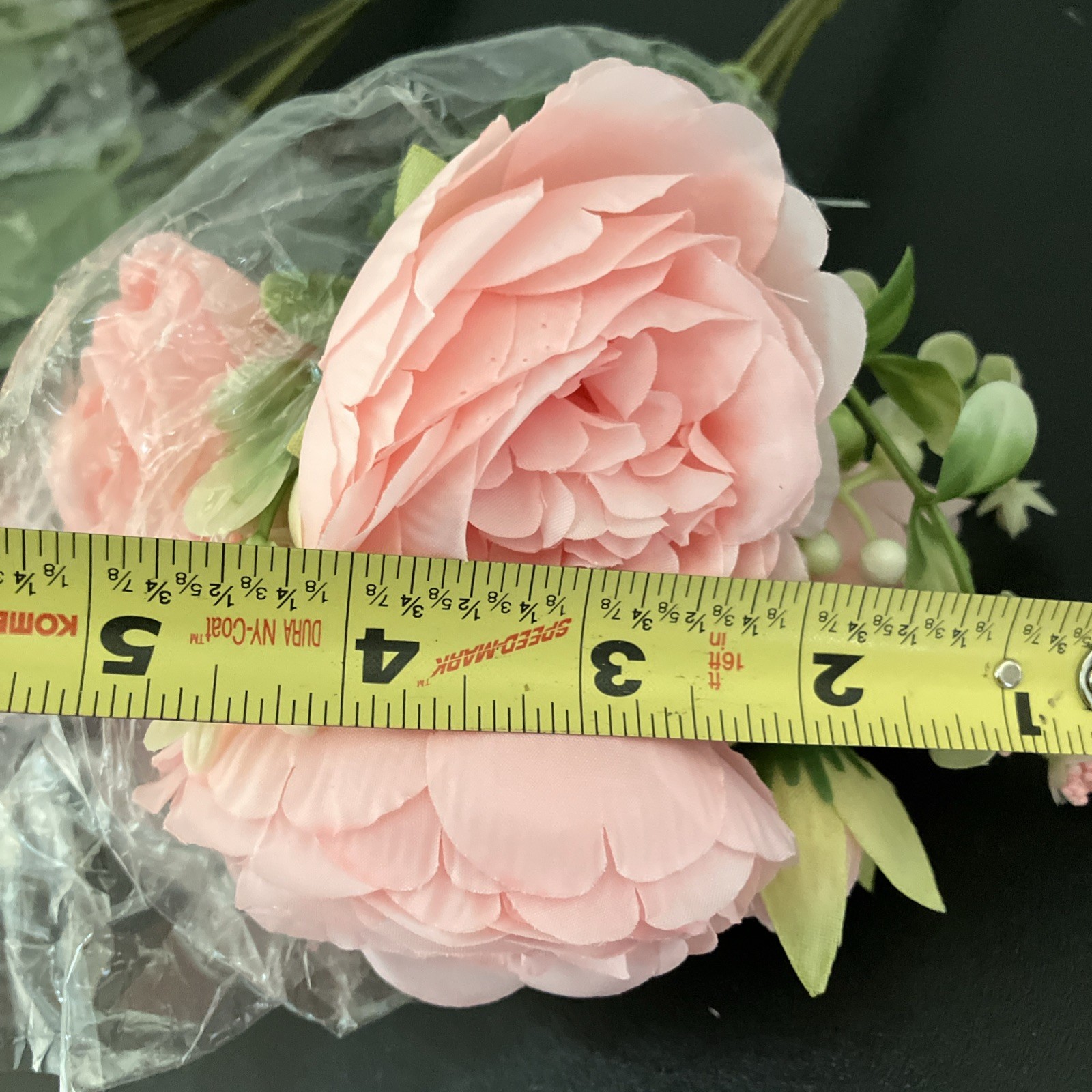 Uimsao Bulk Of 12 Light Pink artificial Silk Peony Flowers,Home Decor NIB spring