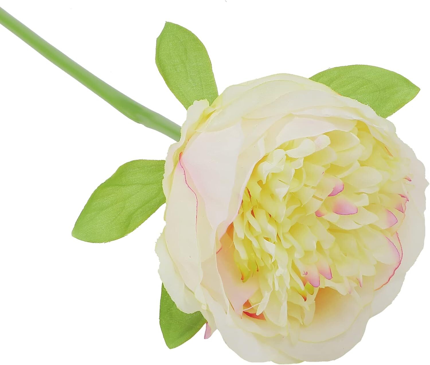 2 bunches of 10 artificial peony silk flowers Party Decoration (milky white)
