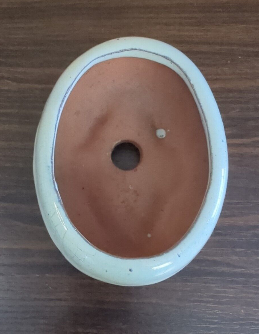 Bonsai Dish, Minty Blue Glazed, Stoneware, Handmade, Planter