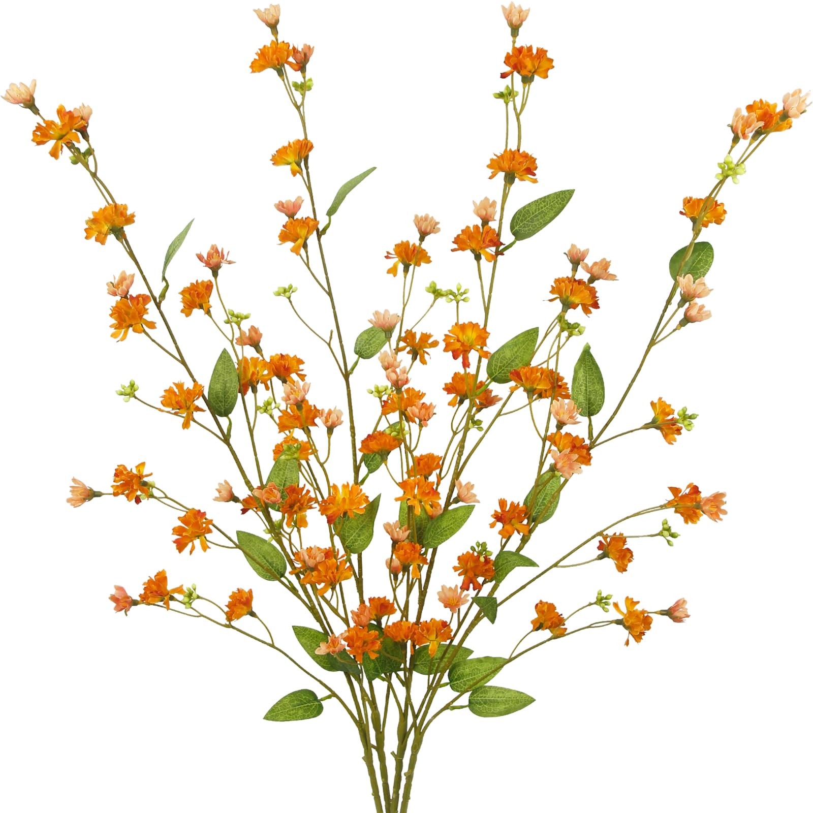4Pcs Artificial Wildflowers with Stems Bulk 39″ Faux Flowers Long Stem for Ta…