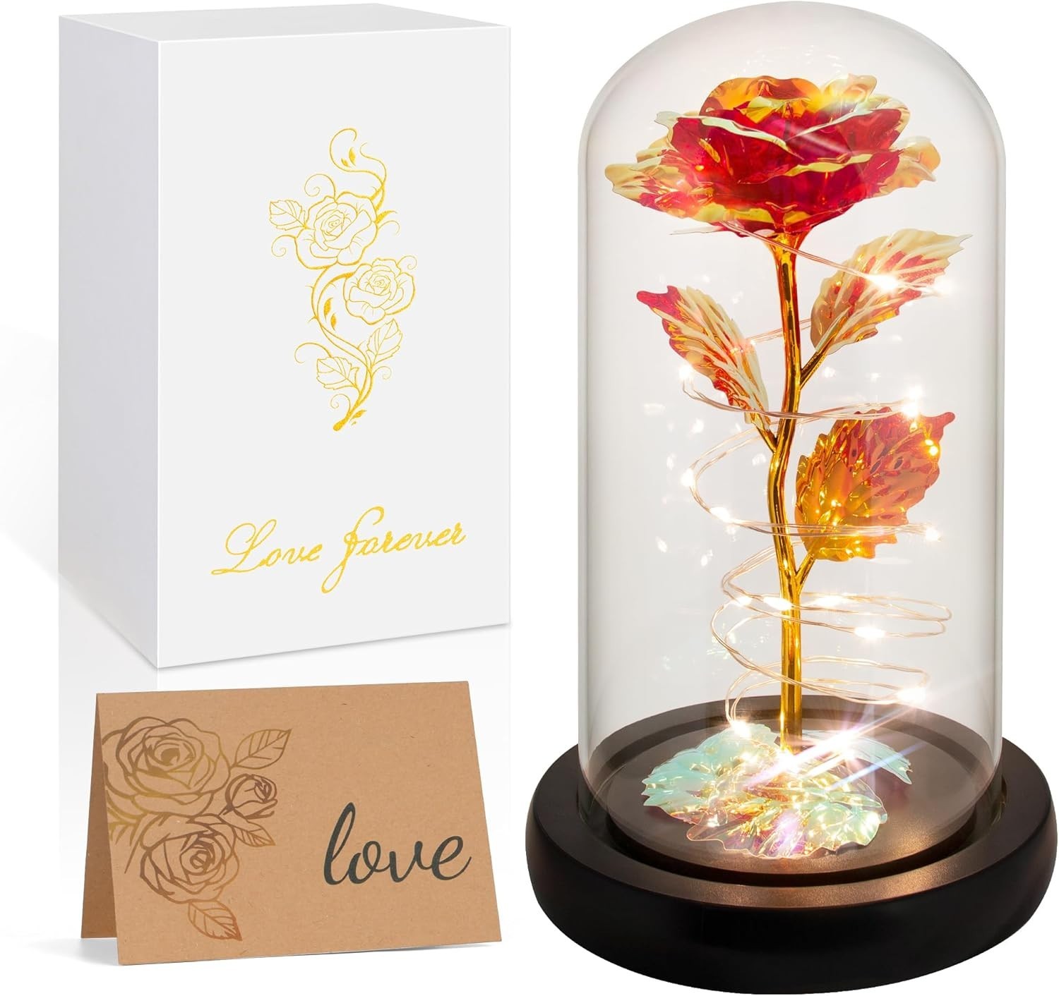 Eternal Red Rose with LED Lighting – Romantic Gift for Valentine’s Day & More