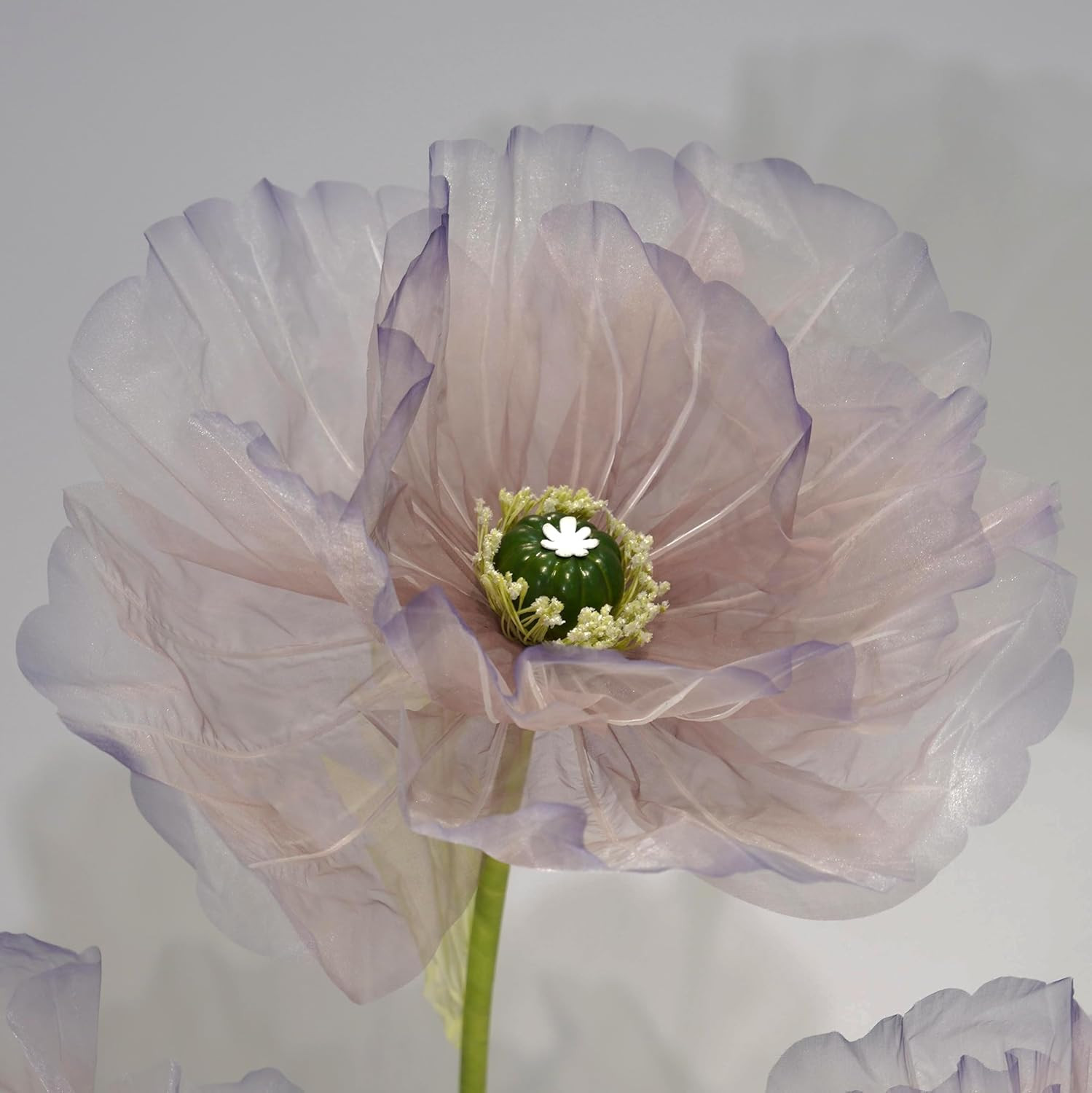 Elegant Silk Faux Flowers – Tall Purple-Blue Stems for Home & Event Decor
