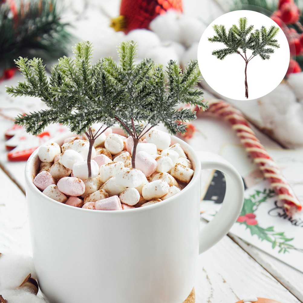 2Pcs Simulated Pine Branches Assorted Color For Christmas And Home Decoration