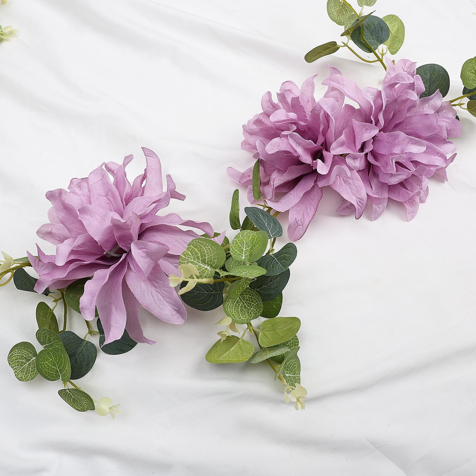 Artificial Silk Dahlias Flower Heads – 50 PCS Realistic Bulk Faux Floral for …