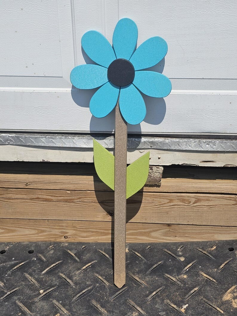 Reclaimed Outdoor Large Poly Flowers, Many Colors to Choose From for your Garden