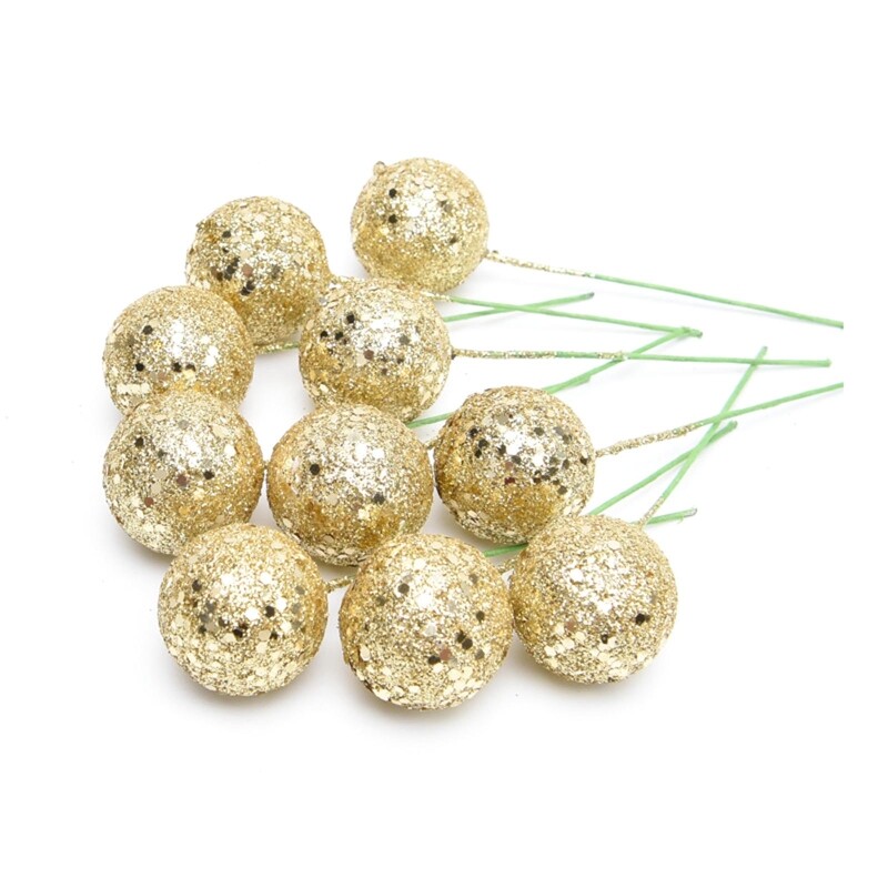 10 pcs Glitter Sequin Christmas Balls Ornaments for Christmas Decoration