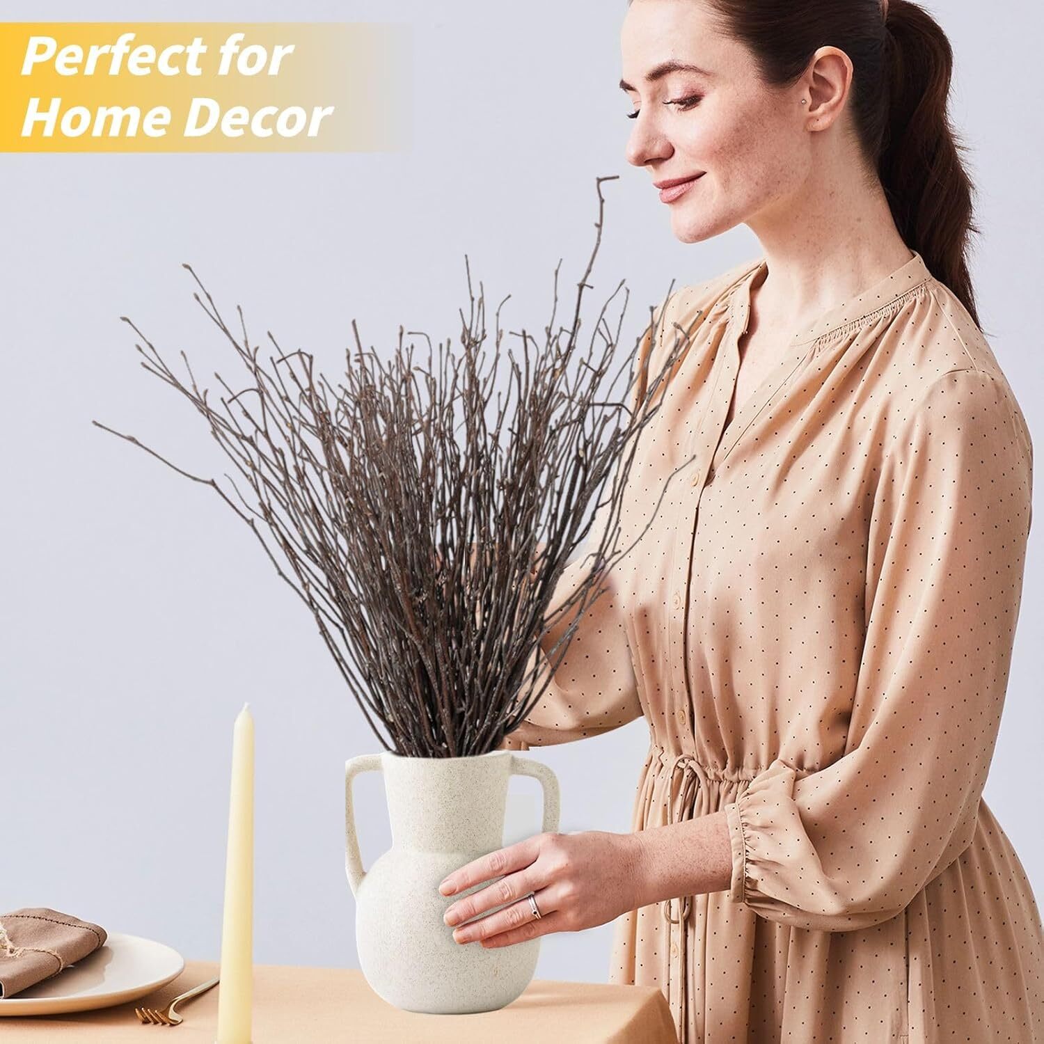 30Pcs Real Dried Birch Twigs 17 Decorative 100% Natural Birch Branches for