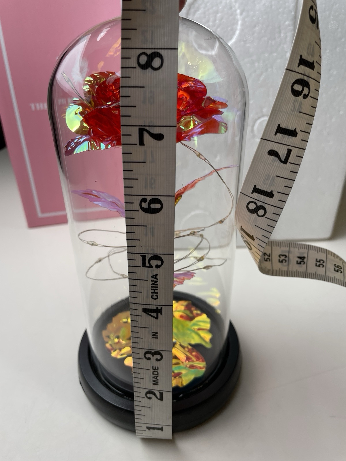 Jaime Win Mother’s Day Rose In Jar Light Up LED Birthday Valentines Day New