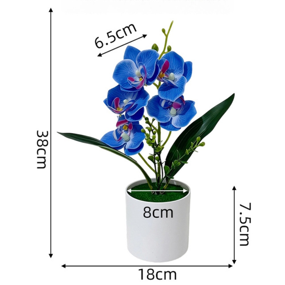 Artificial Butterfly Orchid Flower Plant for Tabletop Decor 38cm Height
