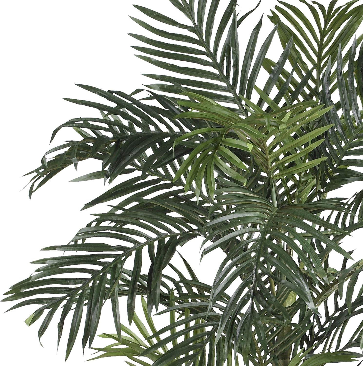 48″ Dracaena Silk Plant & 6.5Ft Golden Cane Palm Tree – Real Touch Green Decor