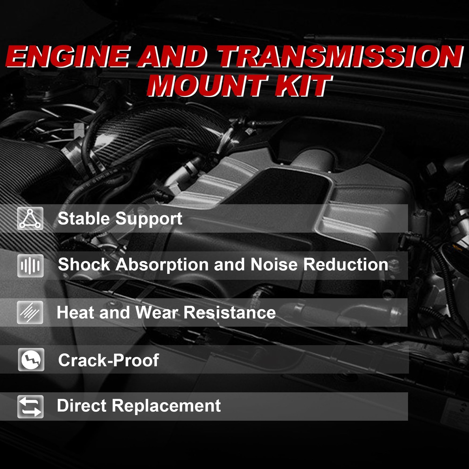 Engine Motor Mount Kit and Transmission Mount 3S4Z6038BA BP4S39040B BP4N39010…