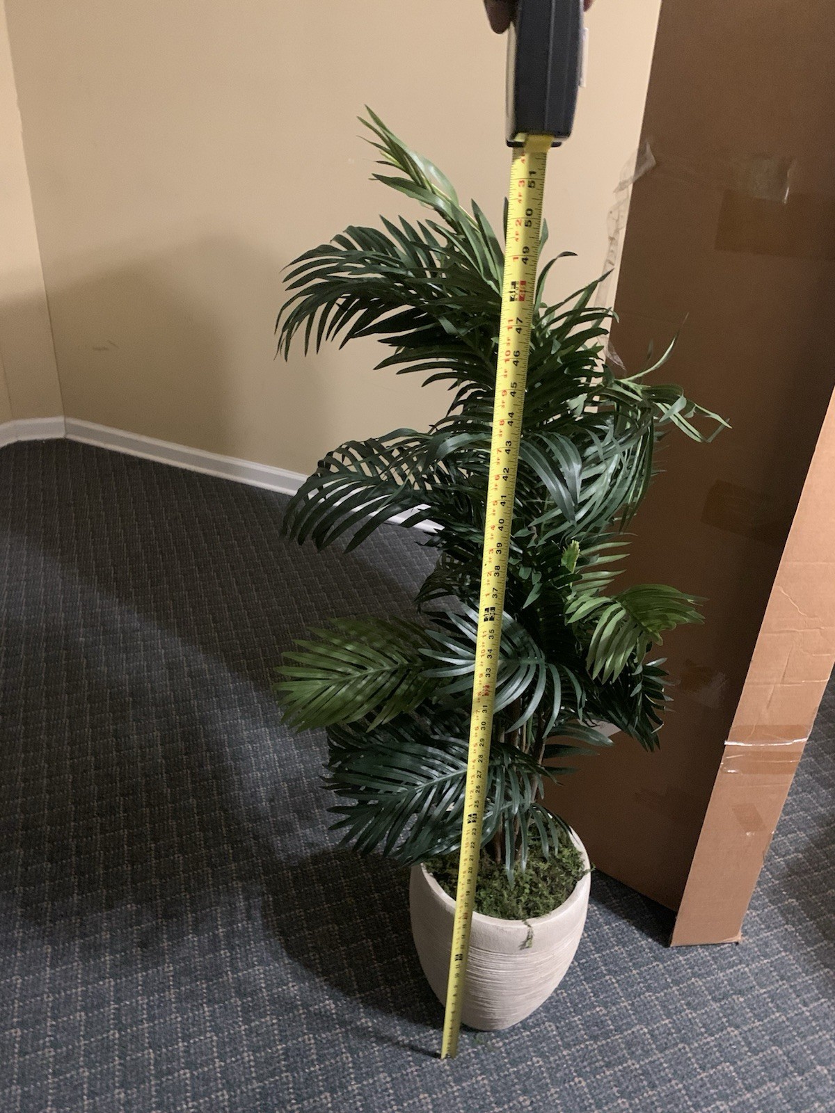 Indoor 4ft, Paradise Palm Artificial Tree in Sand Colored Planter