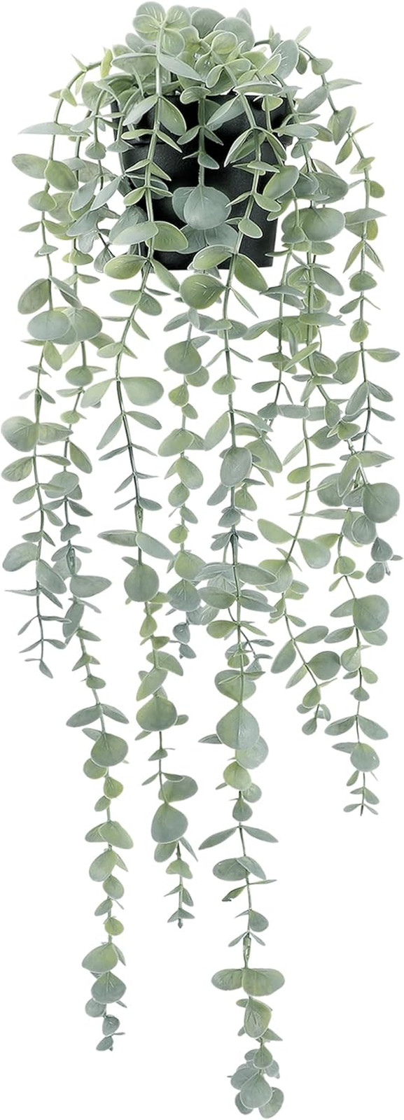1Pcs Artificial Hanging Plants, Fake Potted Eucalyptus Faux Hanging Plant for Wa