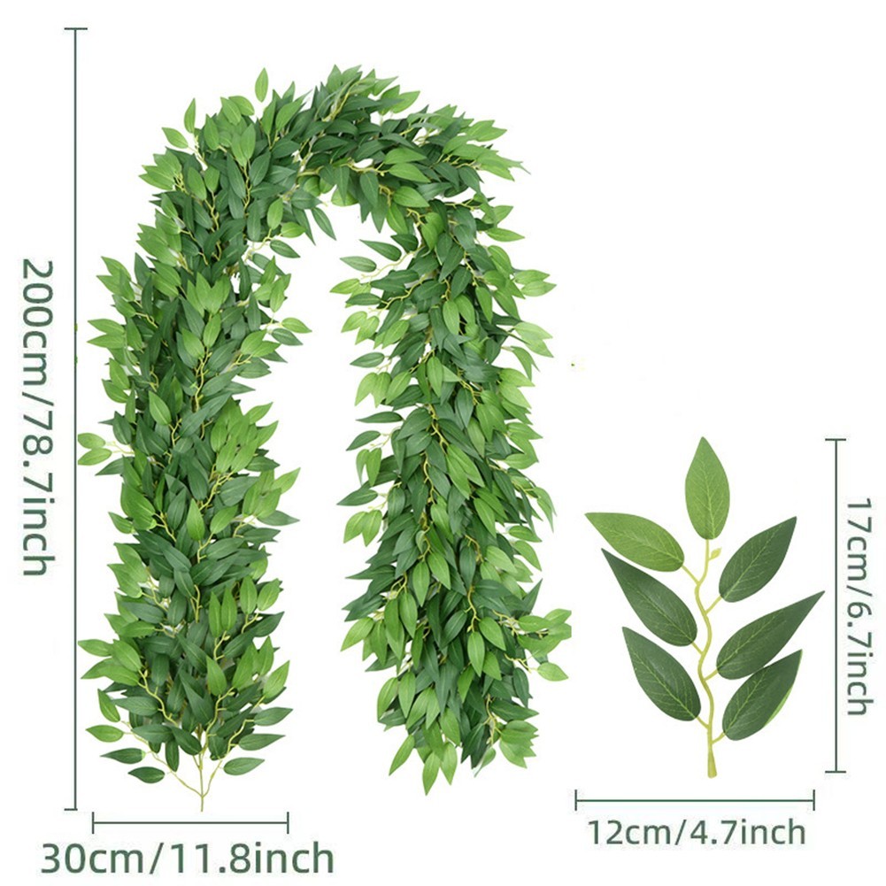Indoor Decoration Simulation Rattan Green Plant Elaeagnus Angustifolia