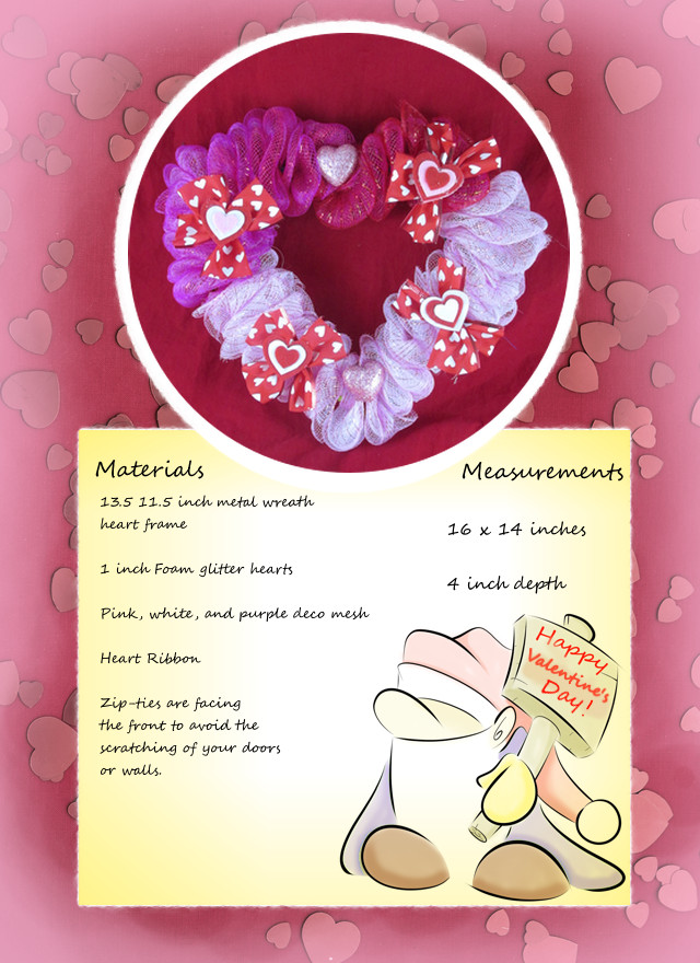 Poof Ruffle Valentine Deco Mesh Wreath