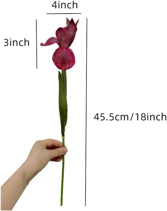 4pc Artificial Iris Flower Silk Flower,Flower Bouquet,Long Stem 18″ Fake Irel…