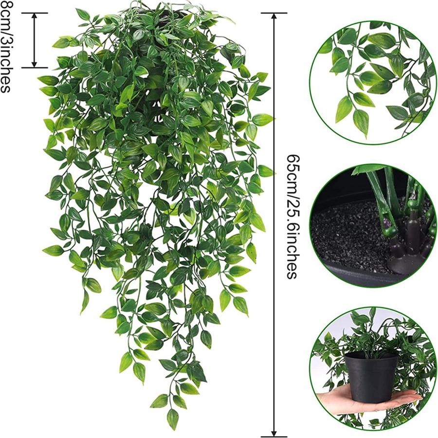 Artificial Ivy Plant in Pot Hanging Decor for Home, Wall & Events