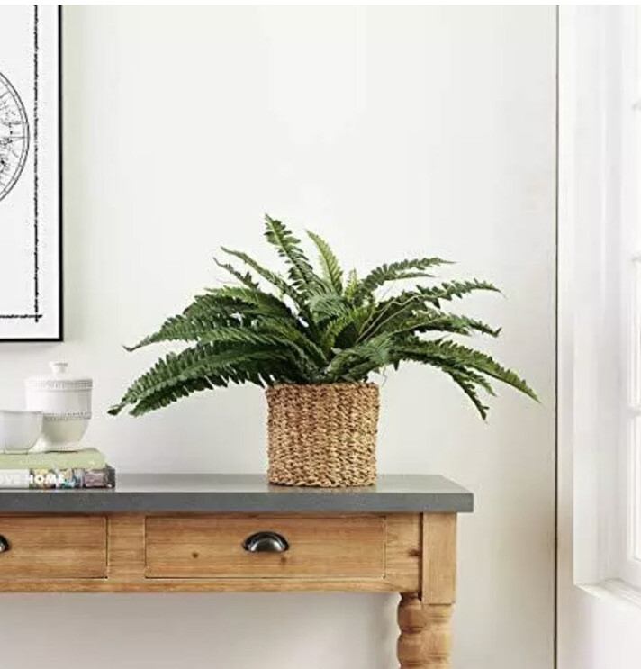 40” Boston Fern Artificial Bush Plant Pack 2 Home Decor. Retail $76